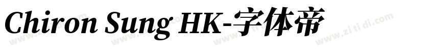 Chiron Sung HK字体转换